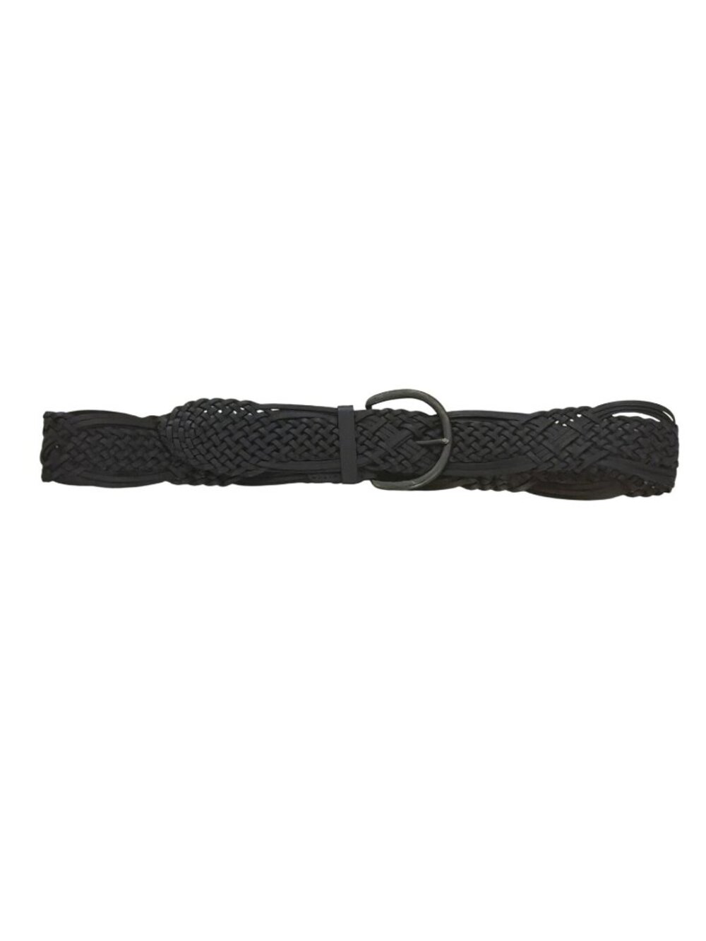 Target Brown Wide Braided Woven Leather Belt Womens XL